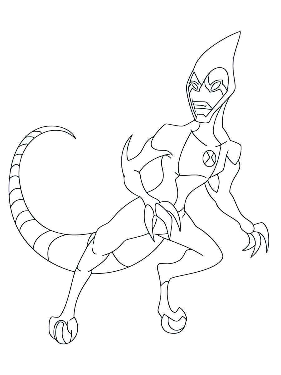 Ben 10 alien coloring page 43