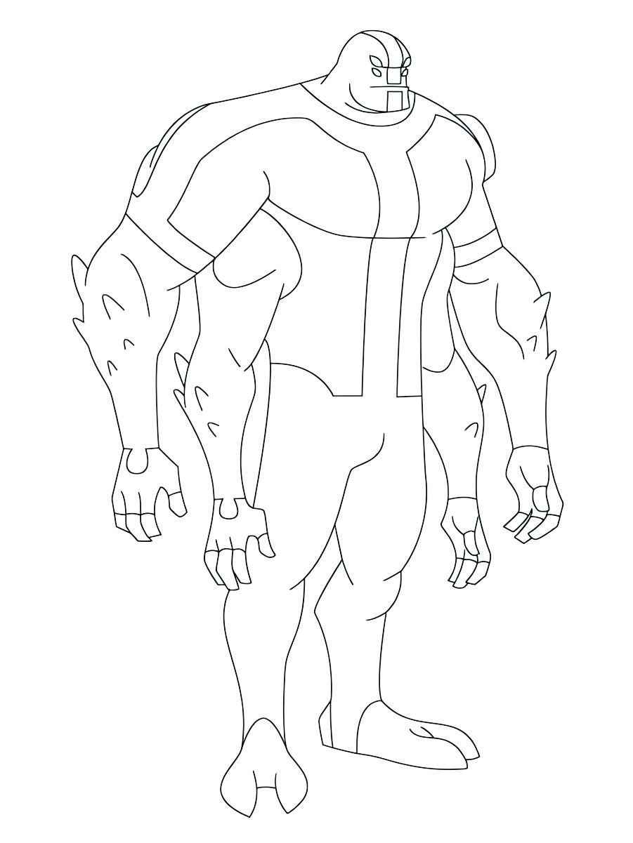 Ben 10 four arms coloring page 42