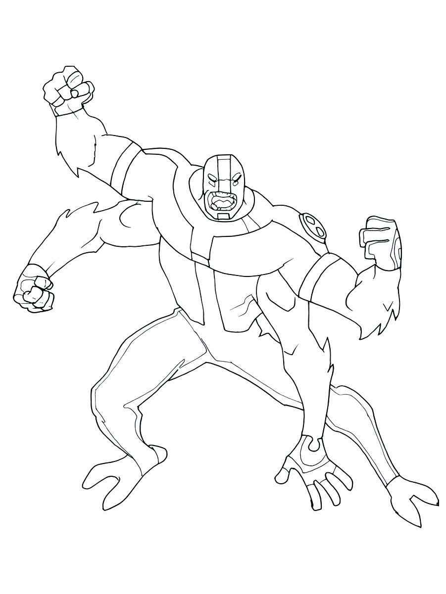 Ben 10 four arms coloring page 66