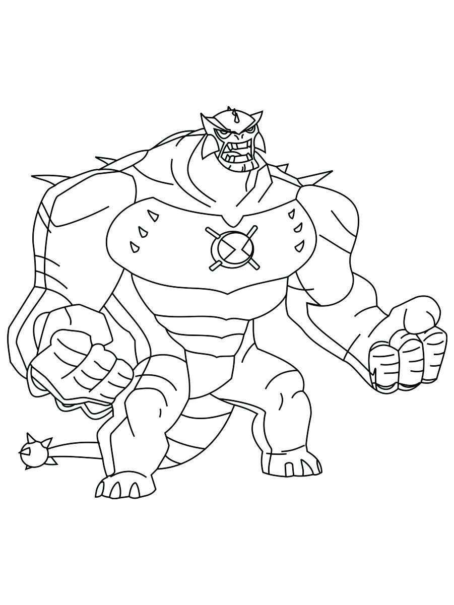 Ben 10 monster coloring page 64