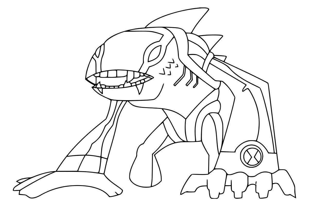 Ben 10 monster coloring page 67