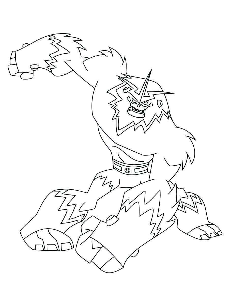 Ben 10 monster coloring page 84