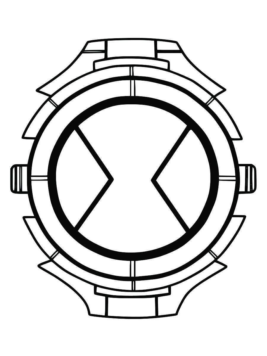 Ben 10 watch coloring page