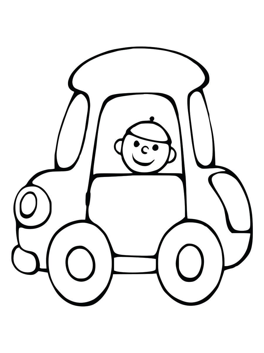 Coloring page of a car for kids