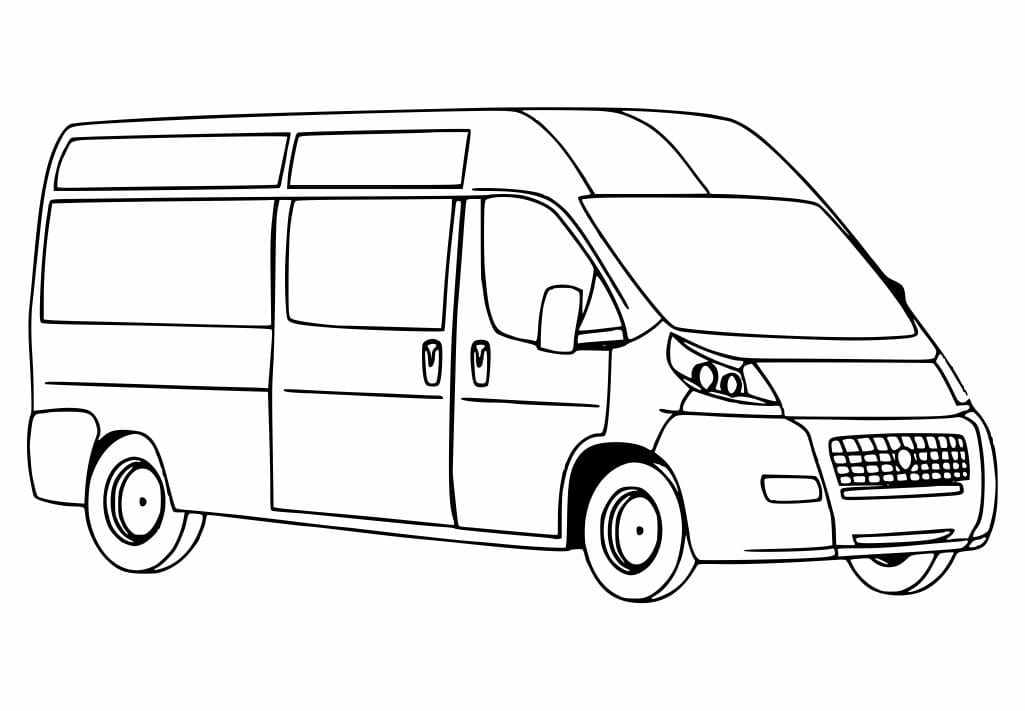 Van coloring page