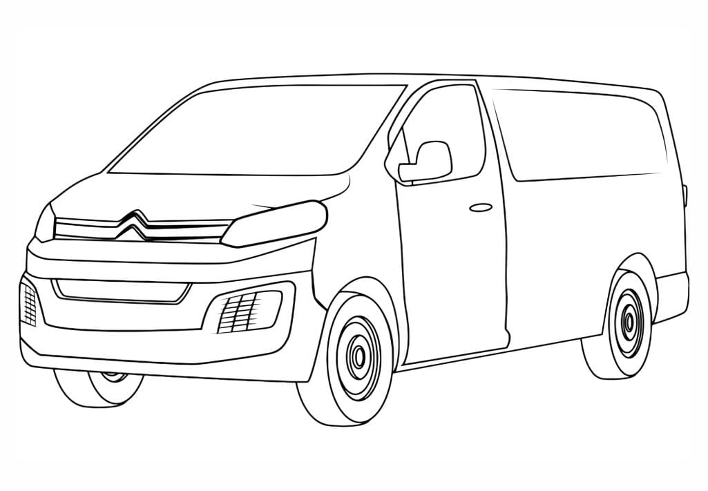 Van coloring page