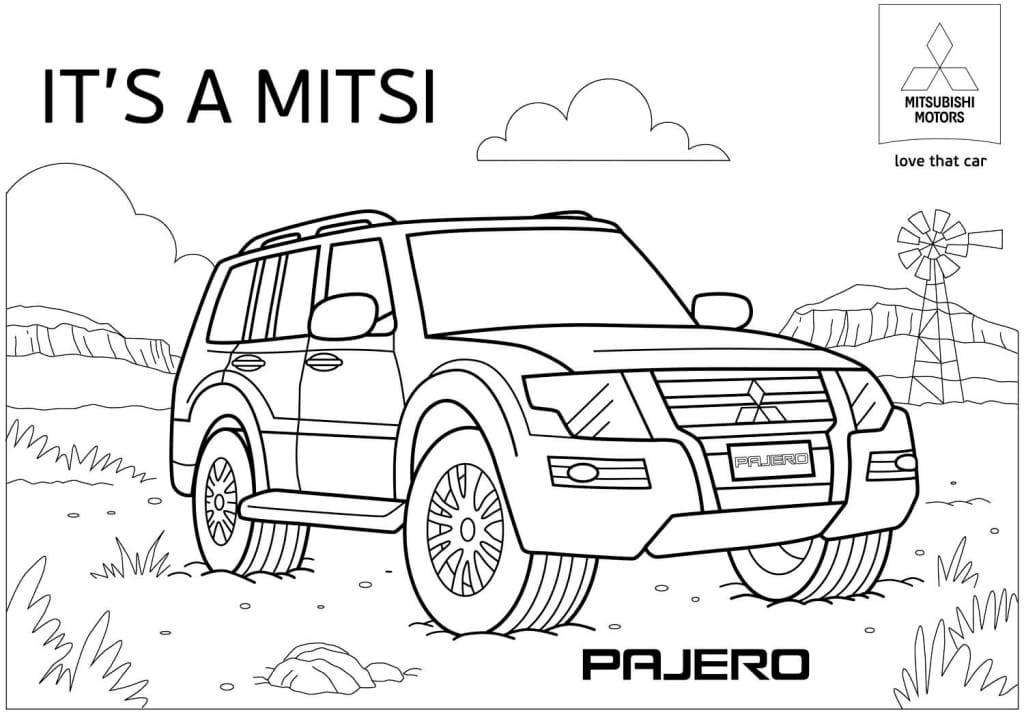 Pajero coloring page