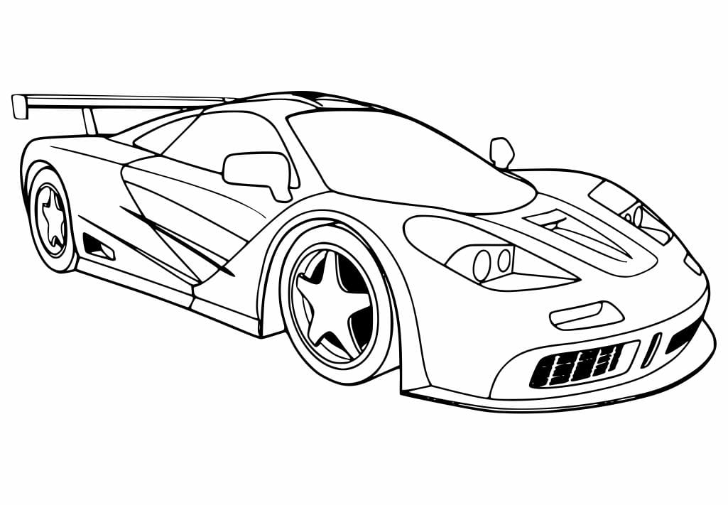 Race car coloring page