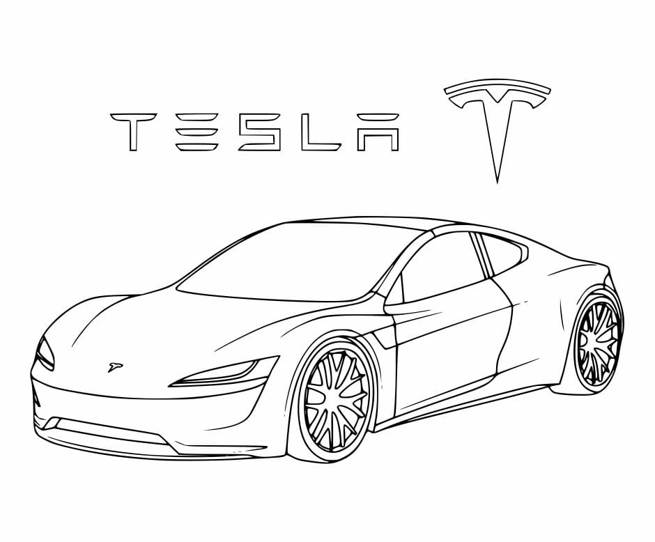 Tesla coloring page