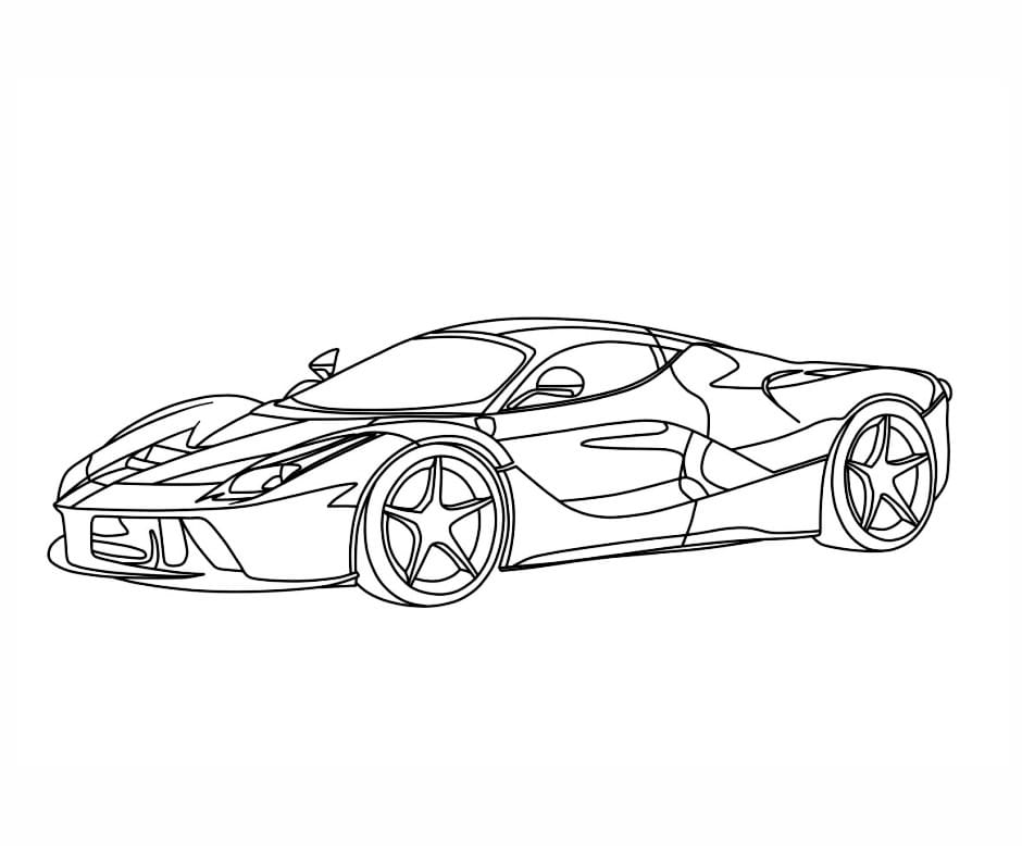 High-end car coloring page