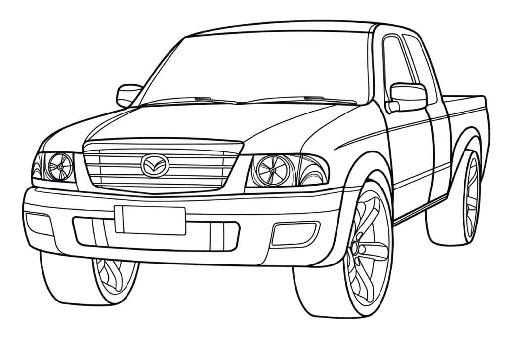 Pickup truck coloring page