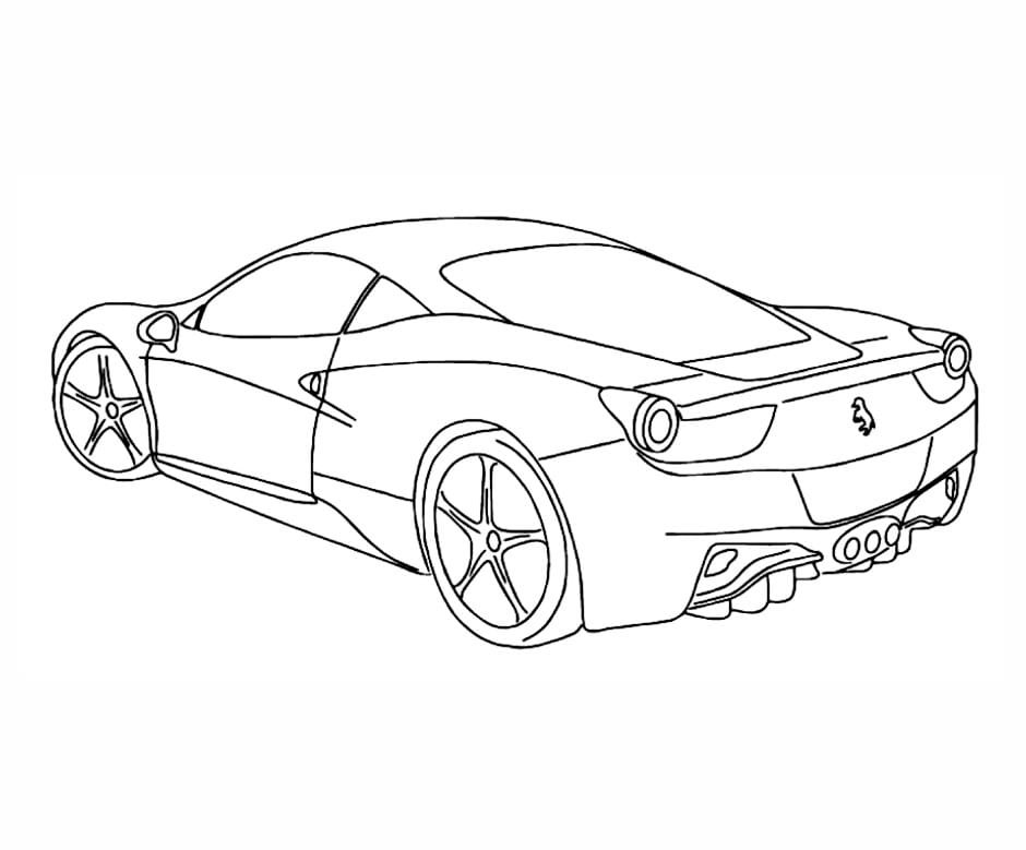 Luxury sedan coloring page