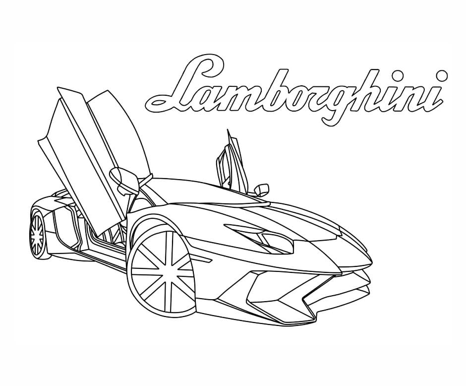 Lamborghini coloring page