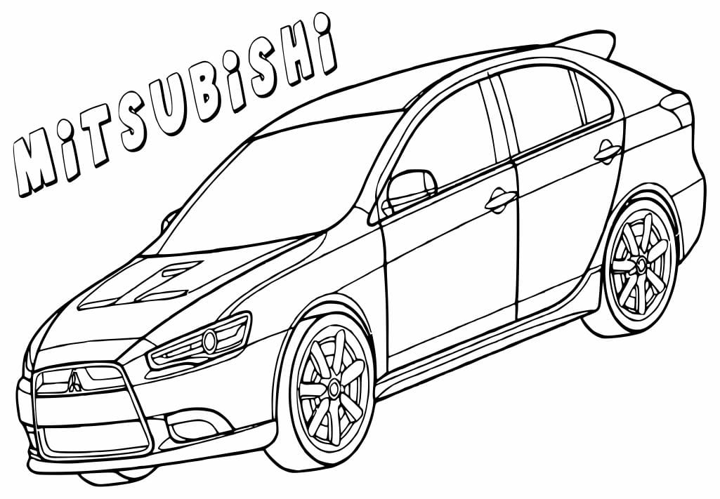 Mitsubishi coloring page