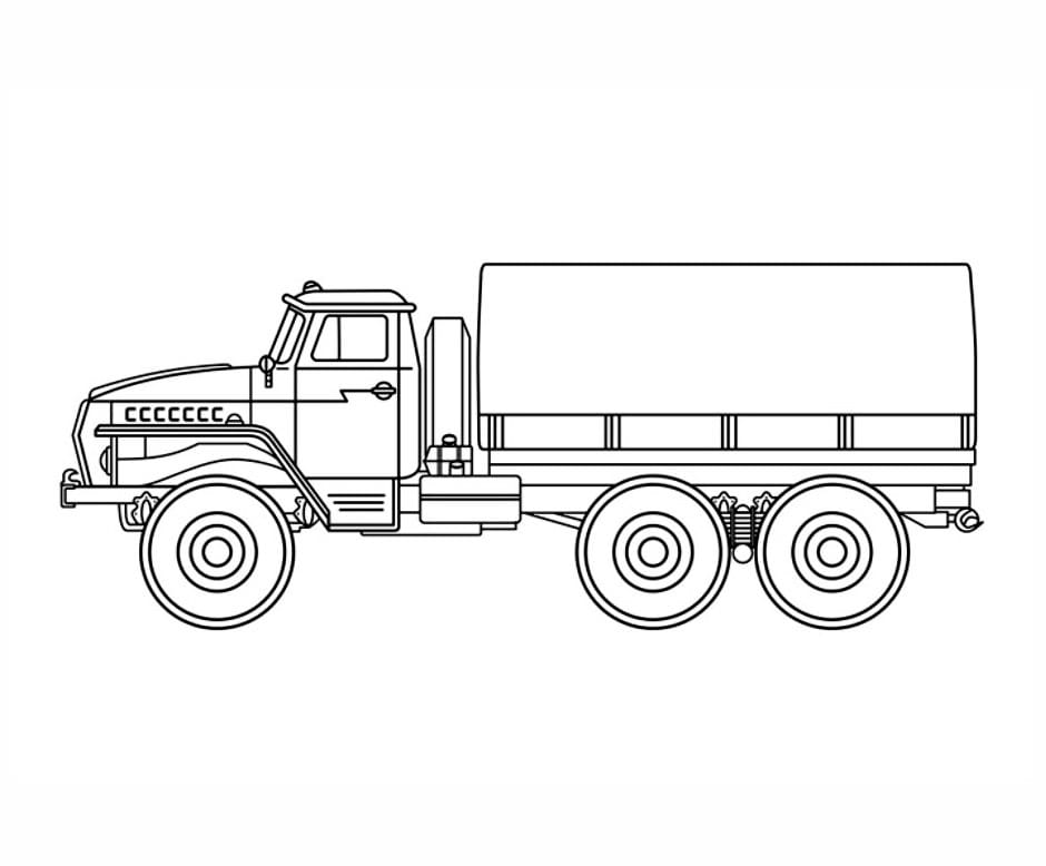 Truck coloring page