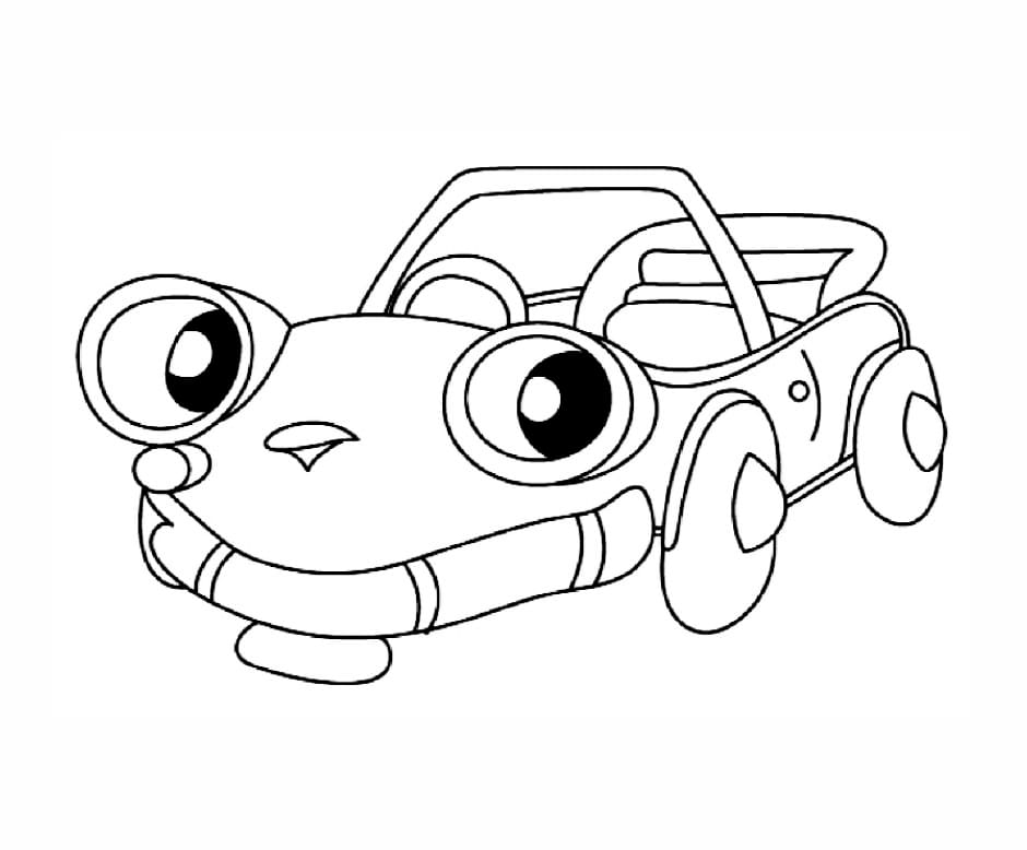 Simple cartoon vehicle coloring page