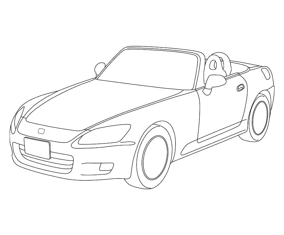 Basic car outline coloring page