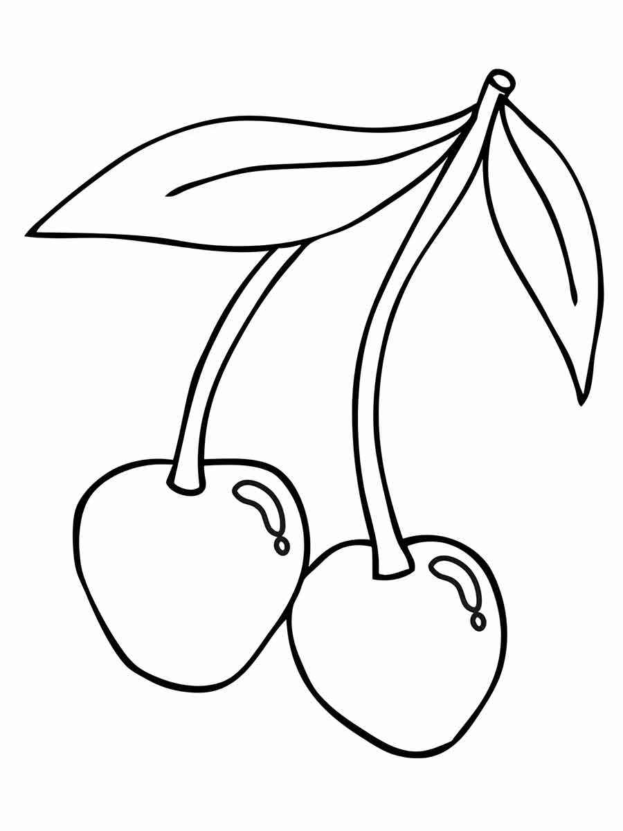 cherry coloring page