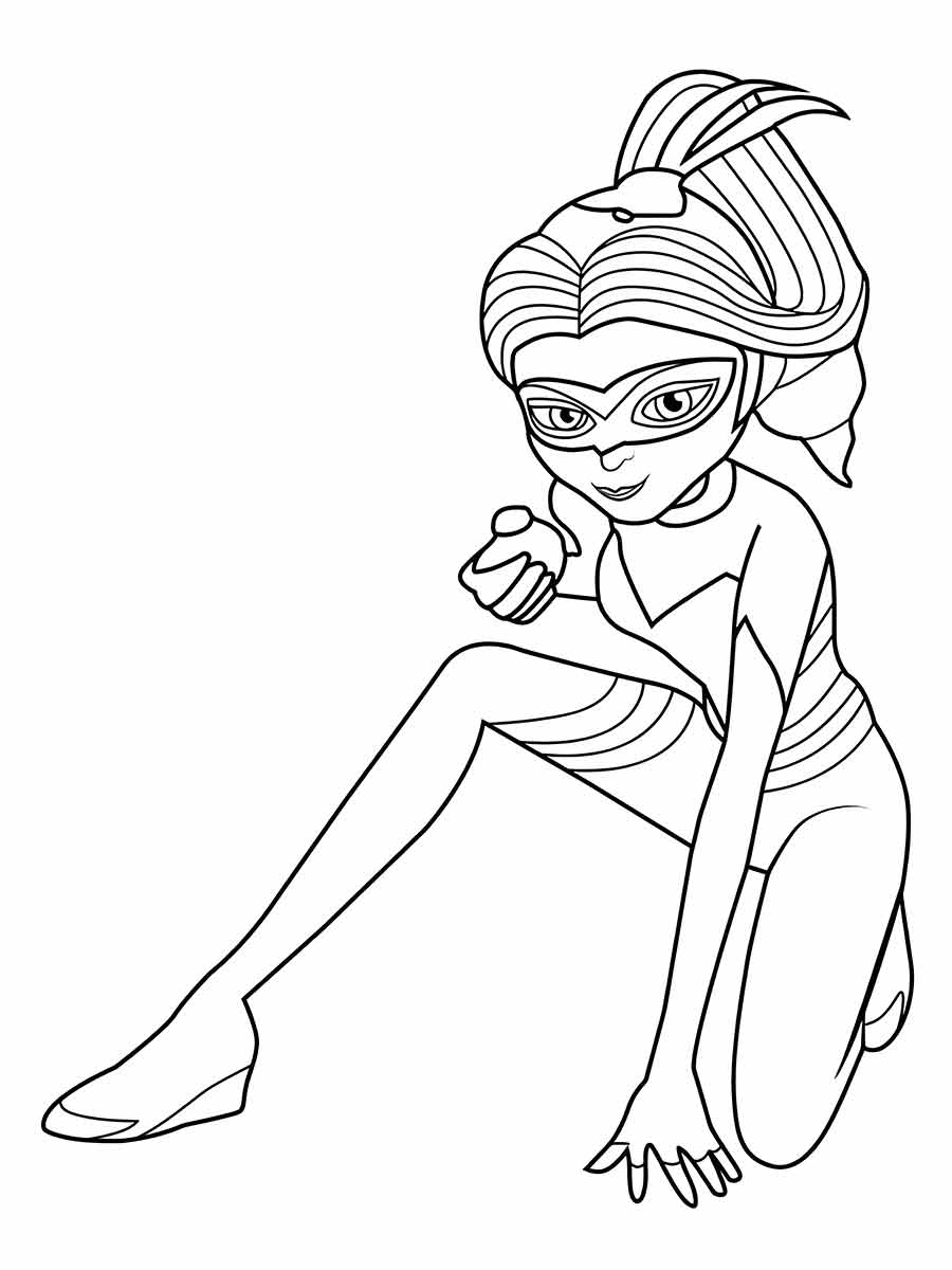 Coloring page of Chloe Bourgeois, also known as Queen Bee.