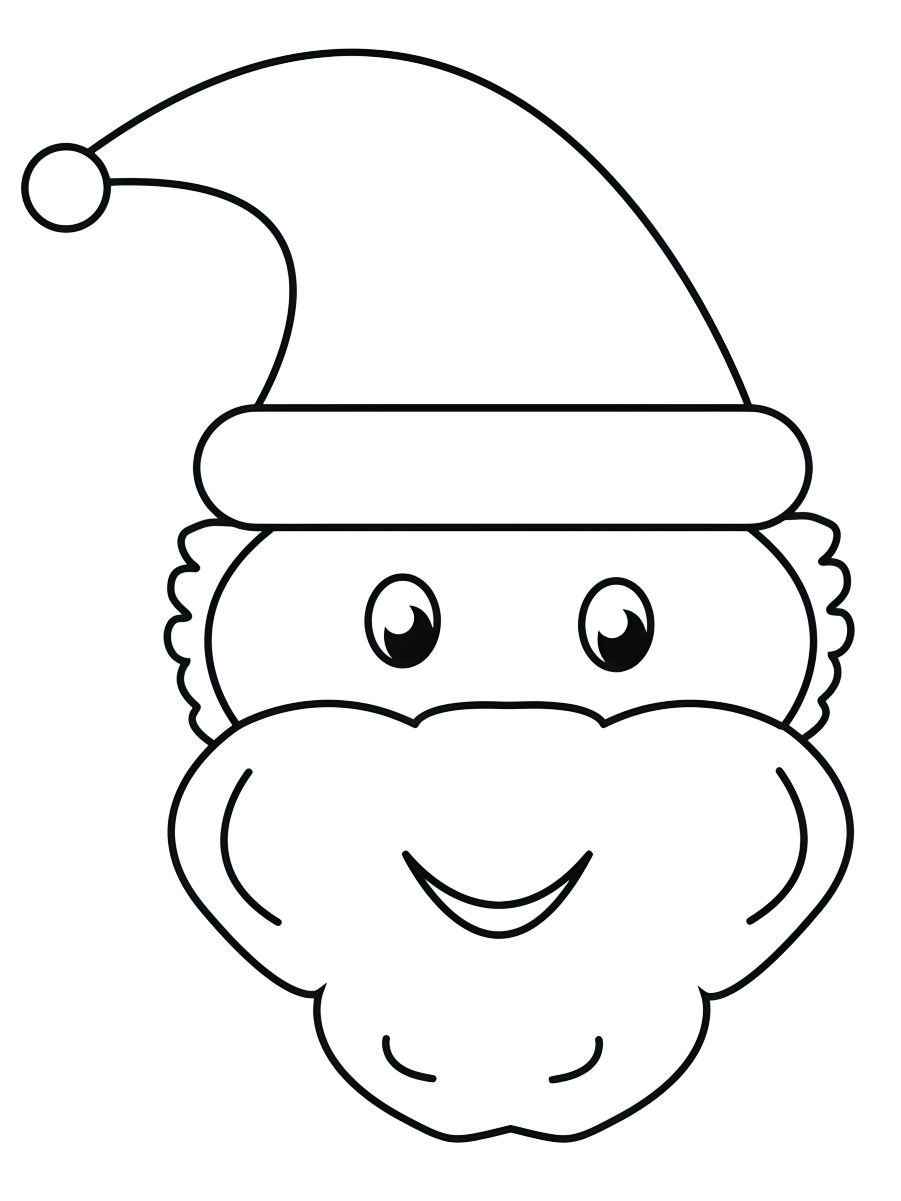 Santa Claus easy coloring page.