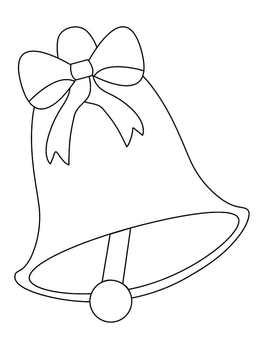 Christmas bell coloring page.