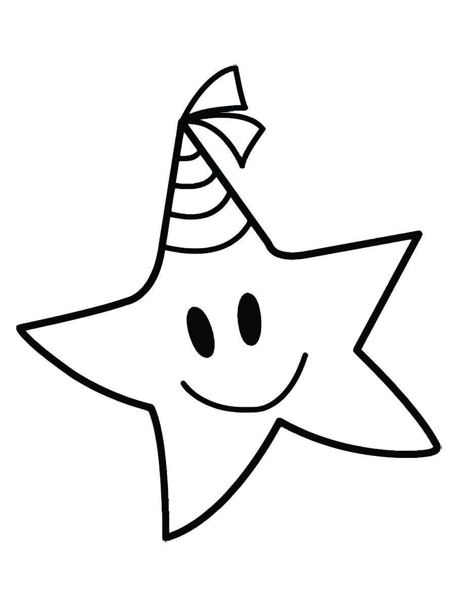 Starfish coloring page.