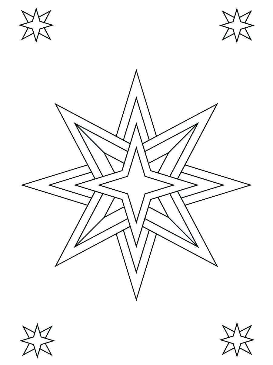 Christmas star coloring page.