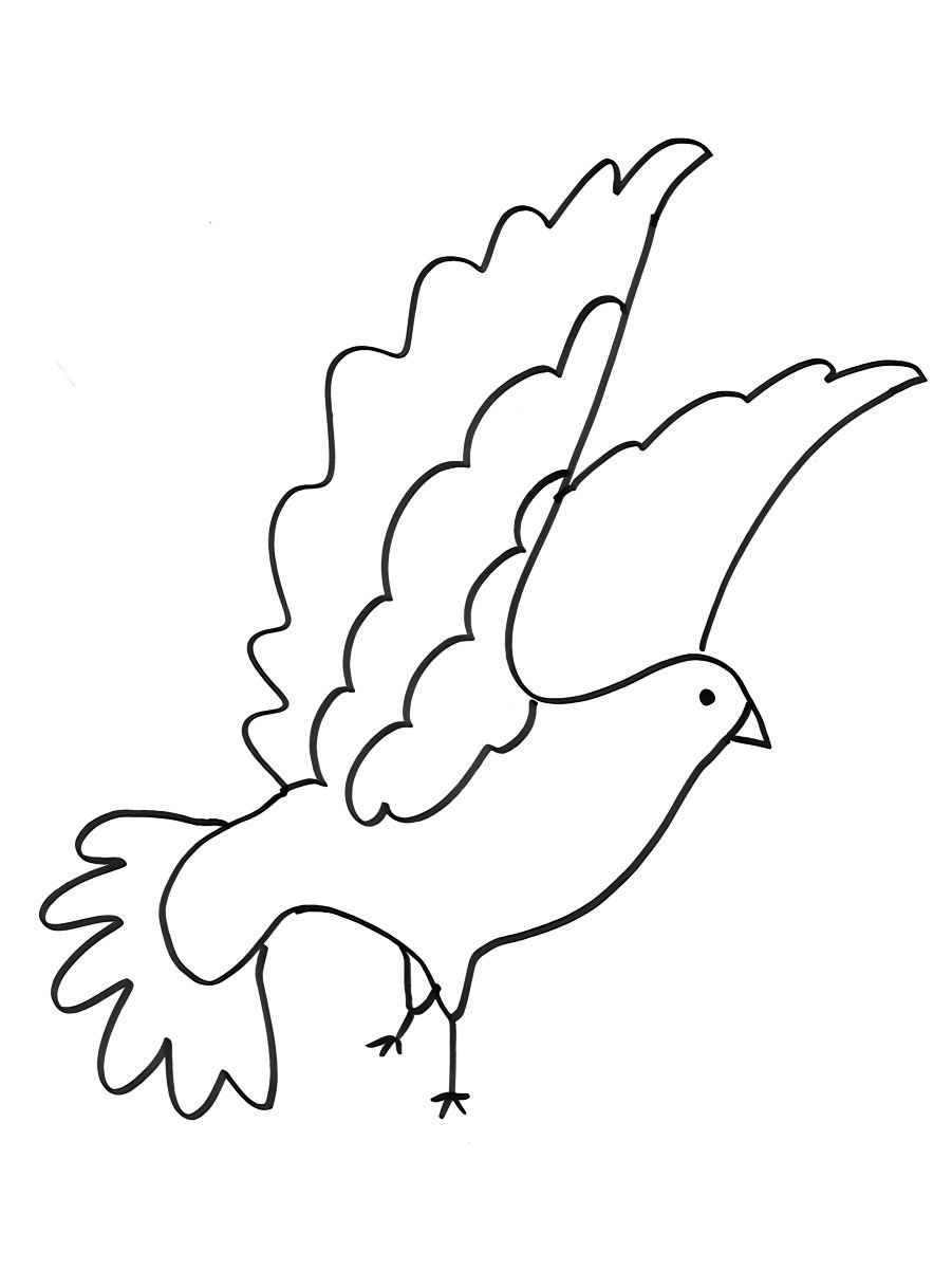 Dove coloring page.