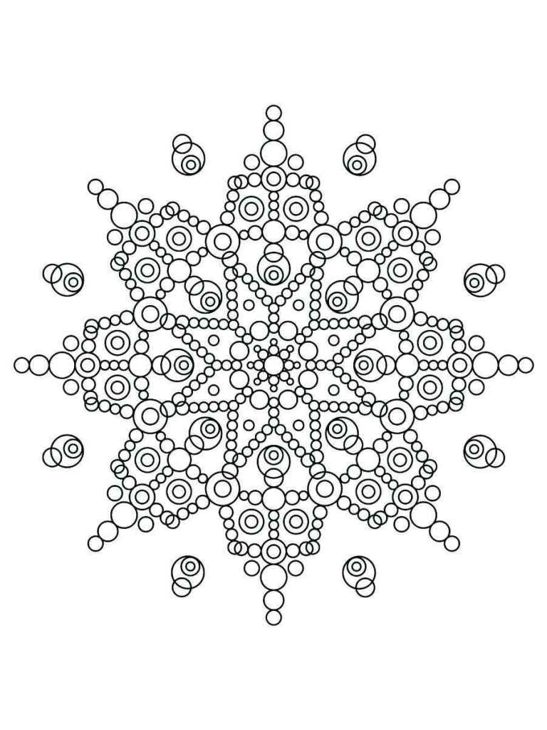 Mandala star coloring page.