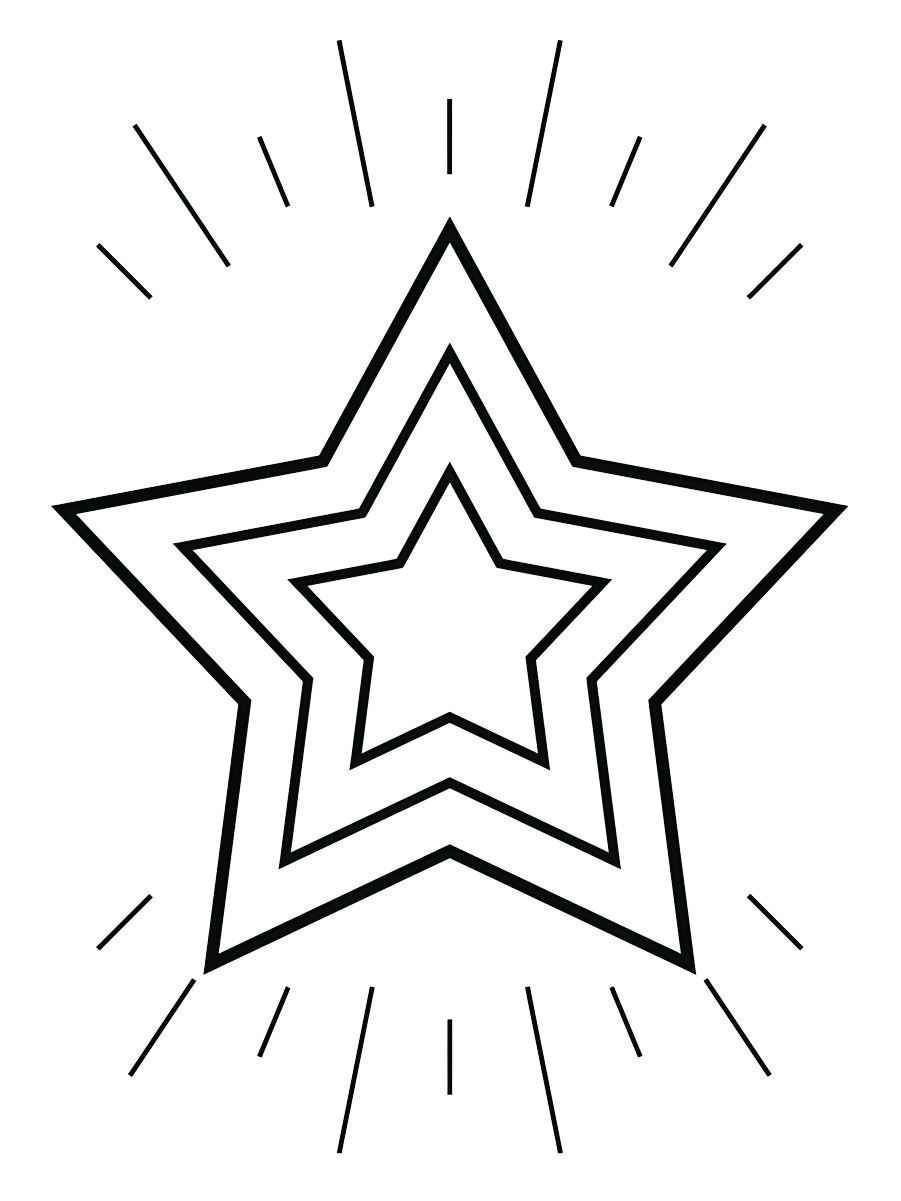 Christmas star coloring page.