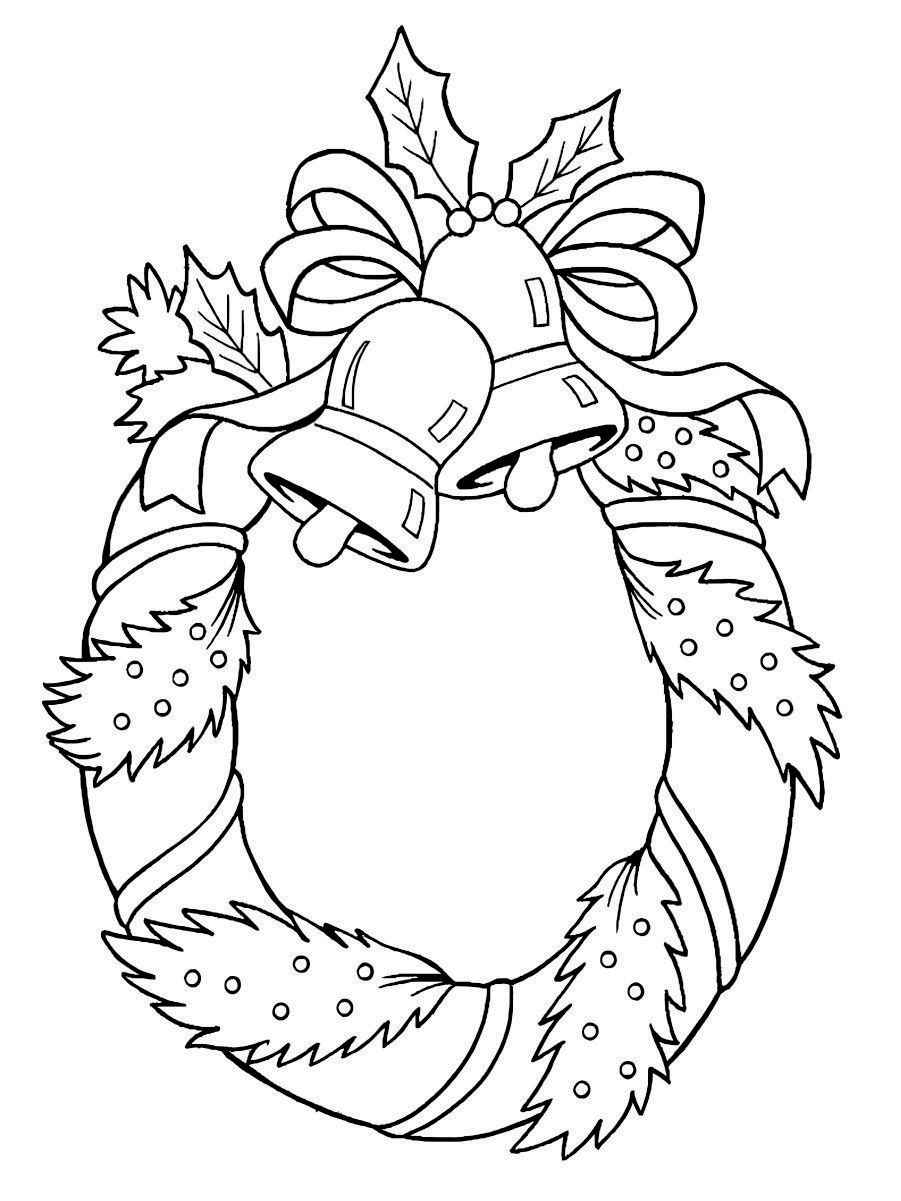 Wreath coloring page.