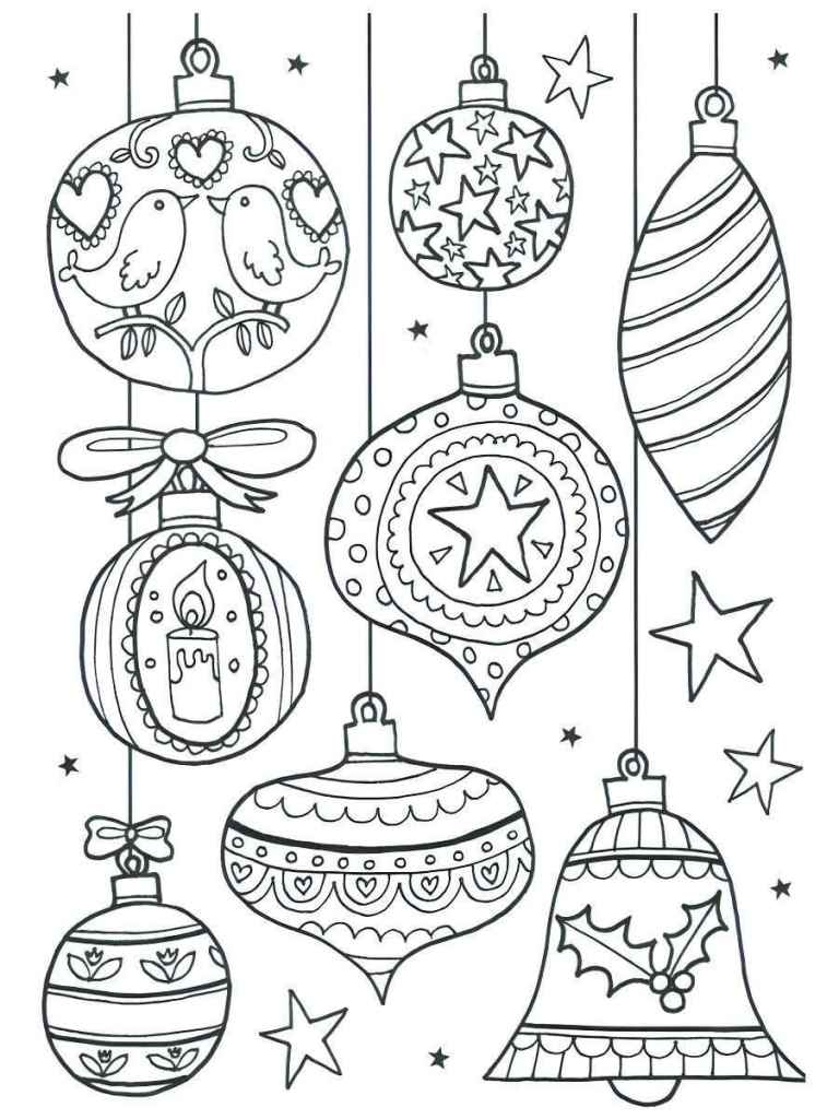 Christmas symbol coloring pages