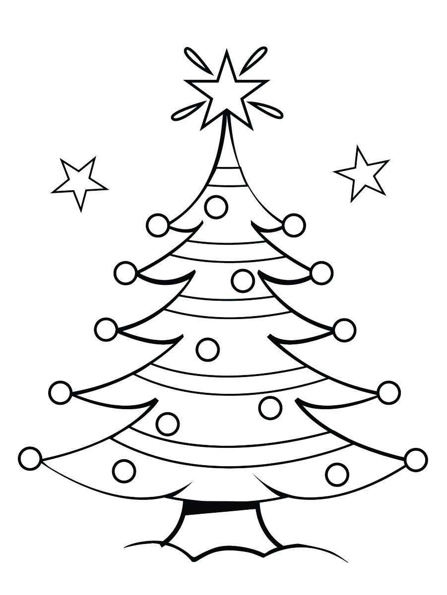 Christmas tree coloring page.