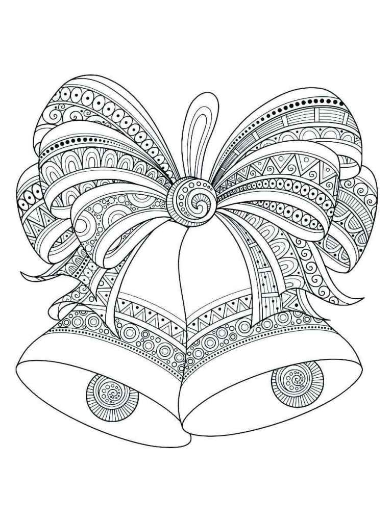 Christmas bells coloring page.