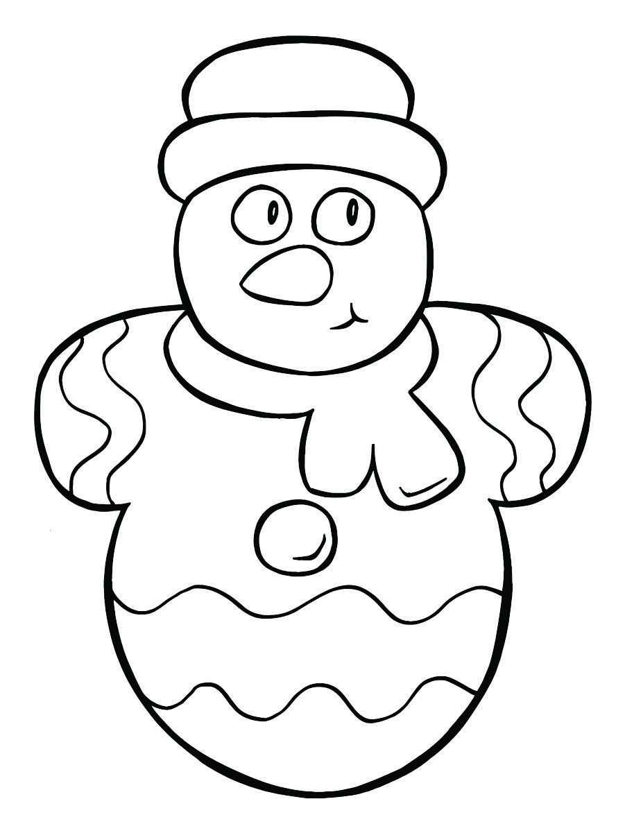 Snowman coloring page.