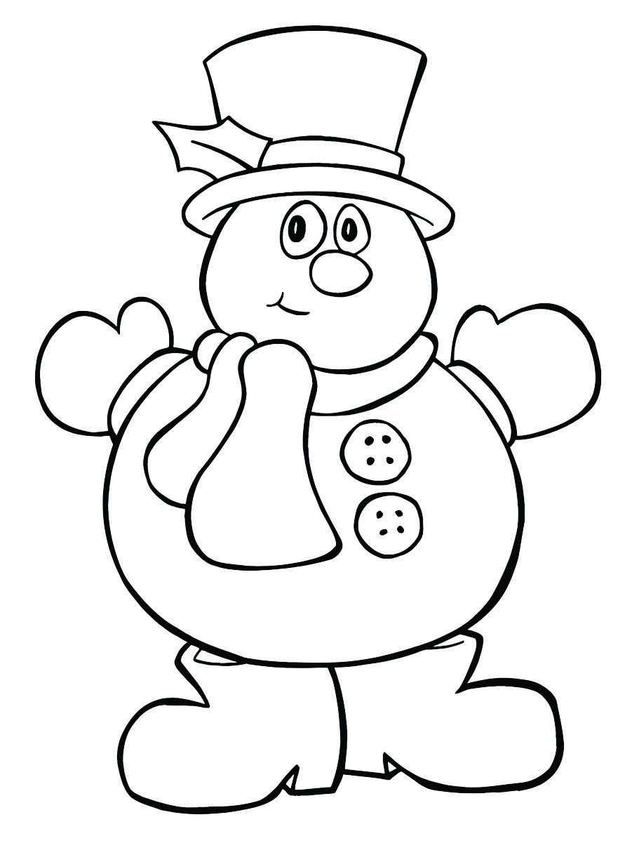 Snowman coloring page.