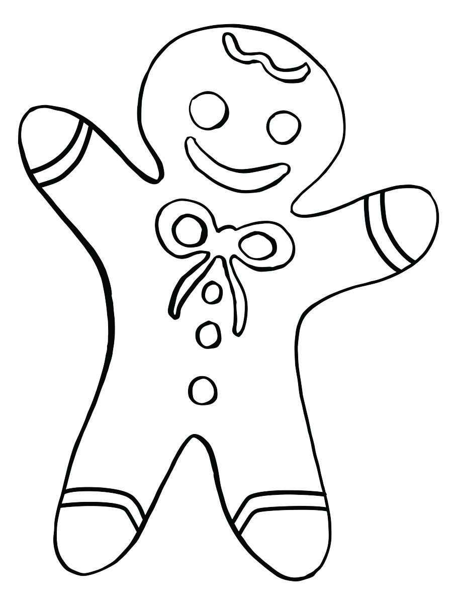 Christmas cookie coloring page.