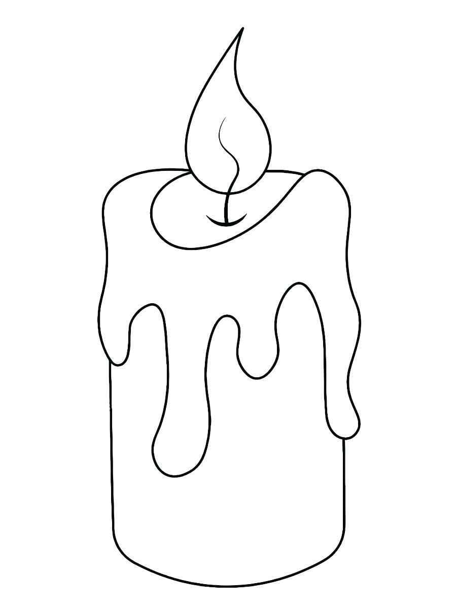 Candle coloring page 74.