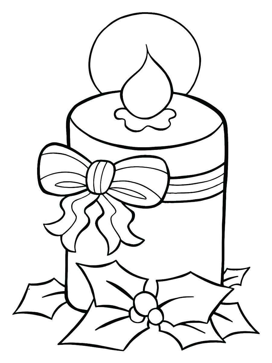 Candle coloring page.