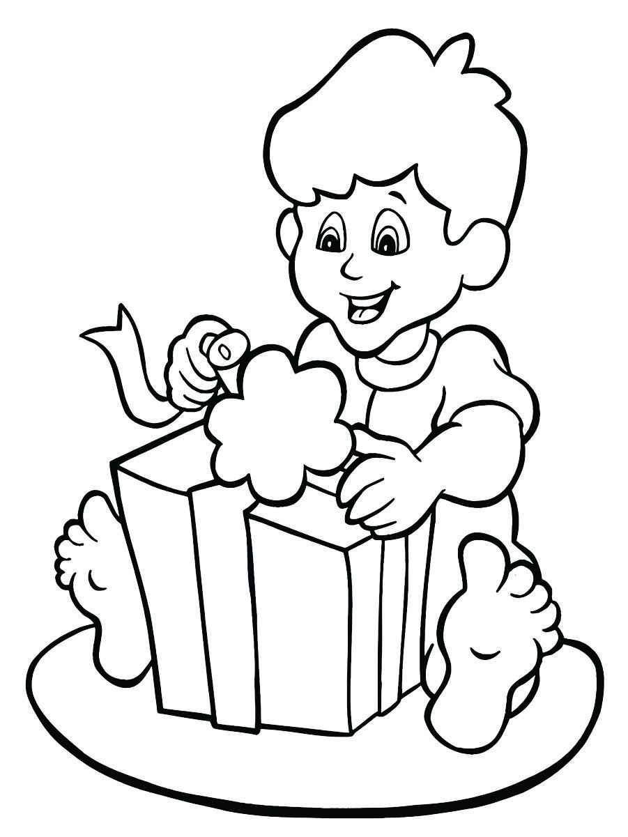 Christmas presents coloring page.