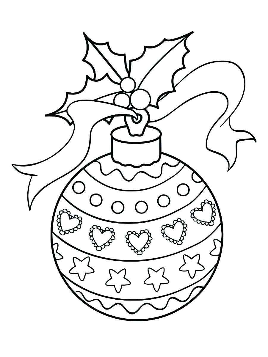 Christmas ball coloring page.