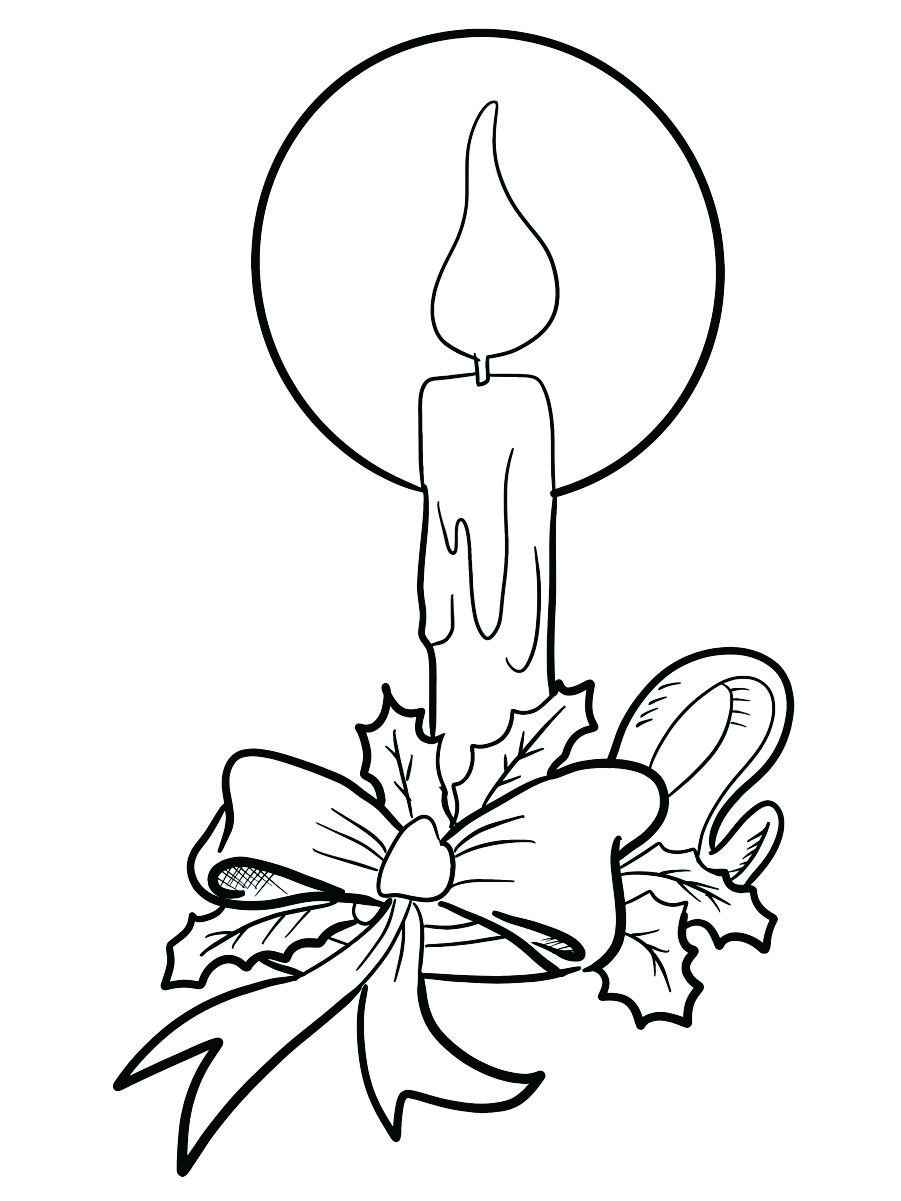 Candle coloring page.