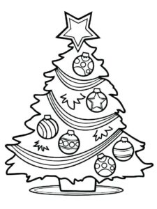 Christmas tree coloring page