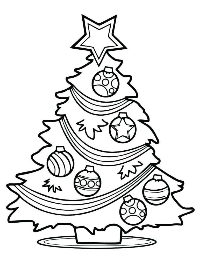 Christmas tree coloring page