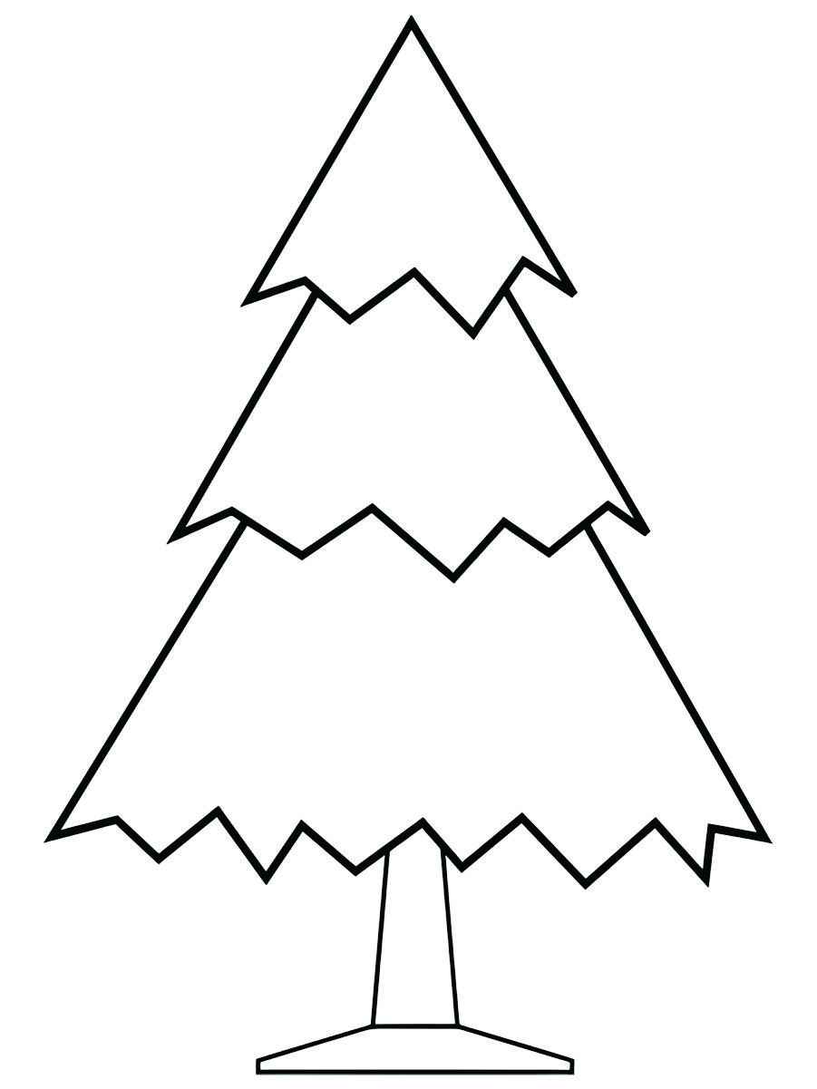 Printable coloring page of a Christmas tree.