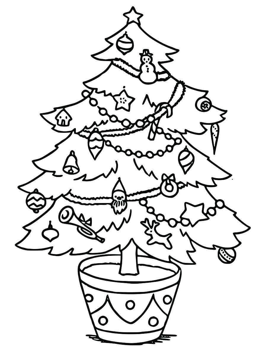 Christmas tree coloring page