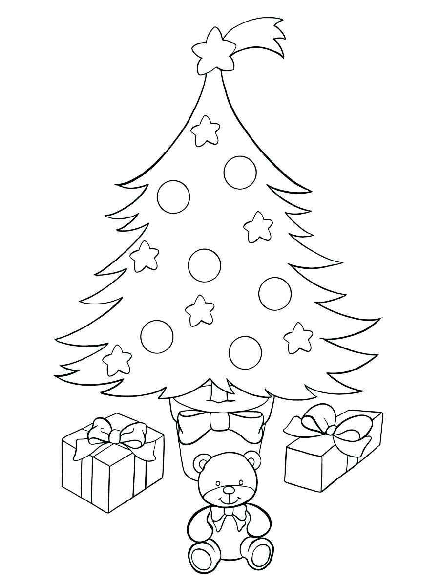 Christmas tree coloring page