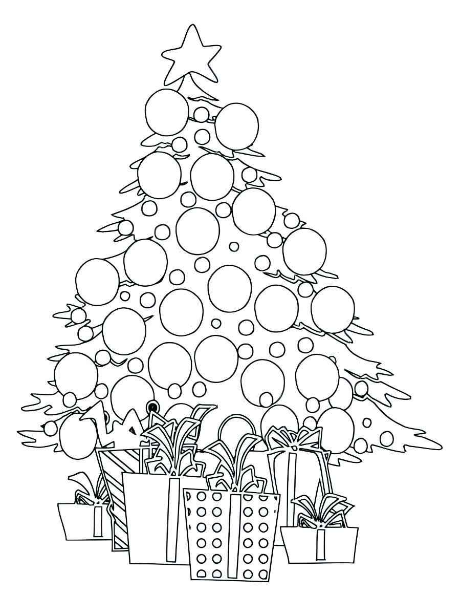 Christmas tree coloring page