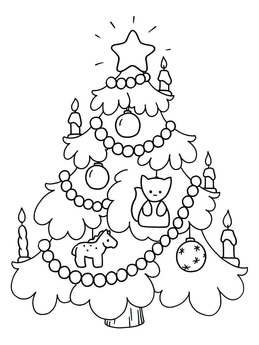 Christmas tree coloring page