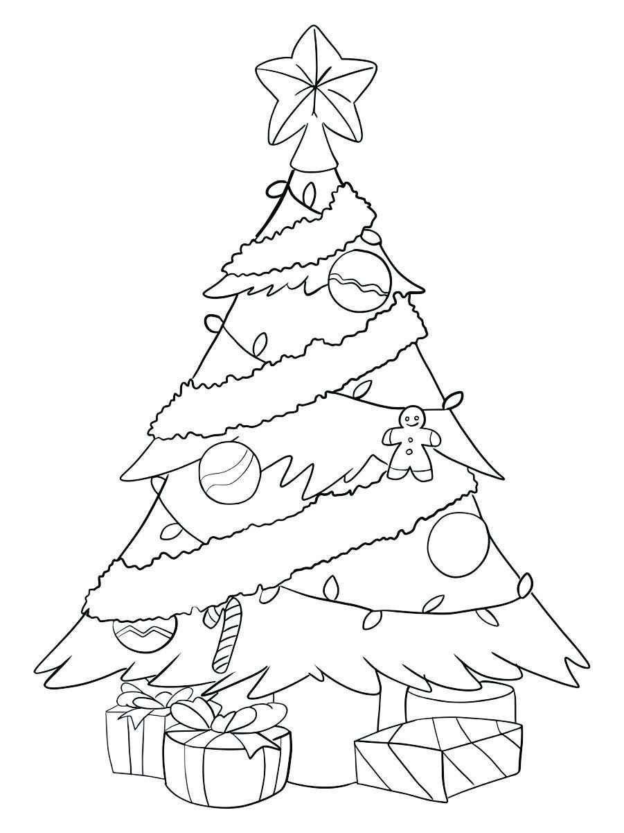 Christmas tree coloring page